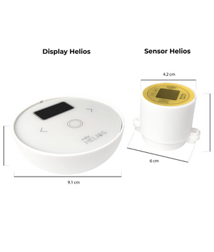 Cuby Helios - Medidor Gas LP con alarma de gas y App gratuita.