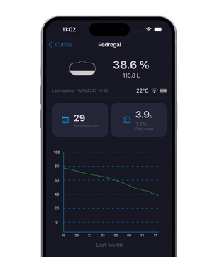 Cuby Helios - Medidor Gas LP con alarma de gas y App gratuita.