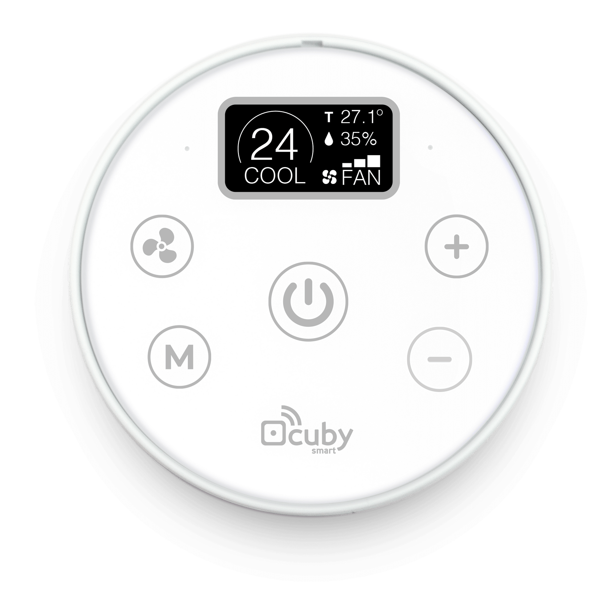 Cuby Aria F&C - Termostato inteligente a 110 o 220 VAC para equipos Fan and Coil de agua helada.